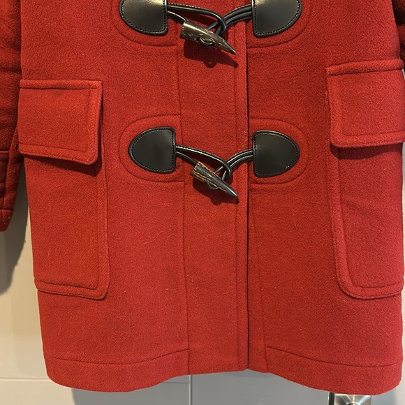 Burberry Mersey Duffle Coat in Burgundy Size US 6 - Picture 4 of 11